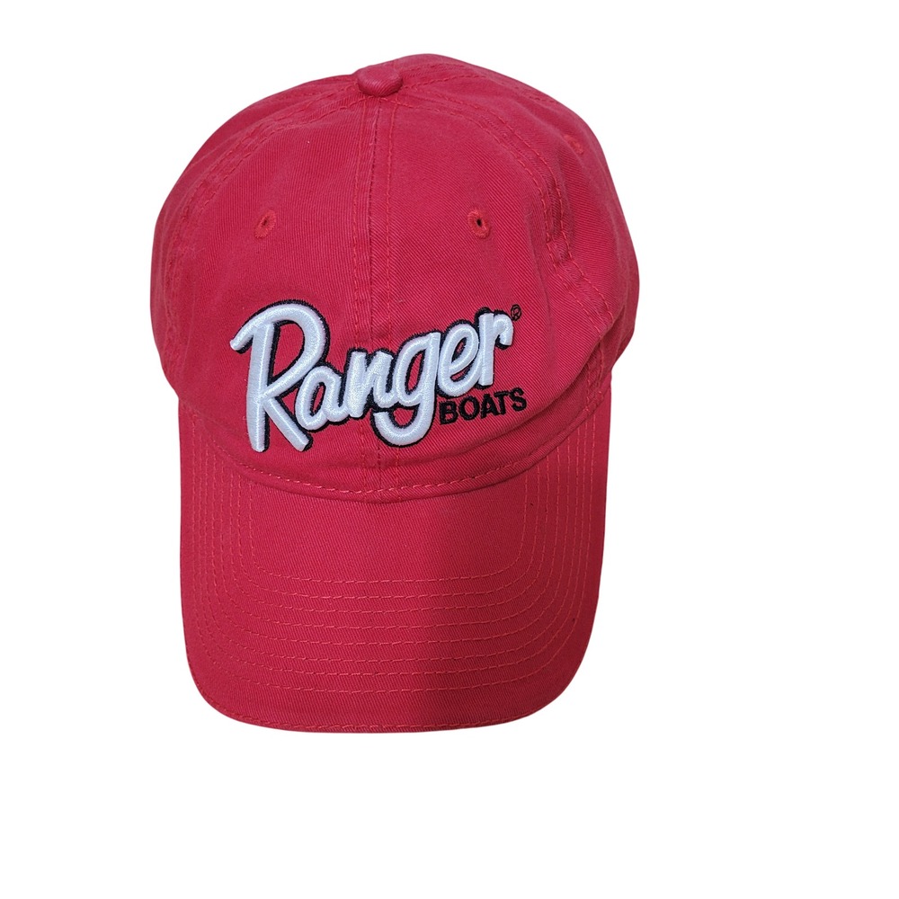 Ranger Boats Hat Mens Red The Game Adjustable Baseball Cap Fishing Embroidered